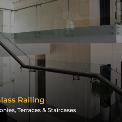 Aluminum Glass Railing in Rajkot: Modern Transparent Railings for Balconies, Terraces & Staircases